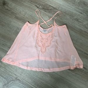 🆕 GUESS Sheer Peach Flowy Top 🍑